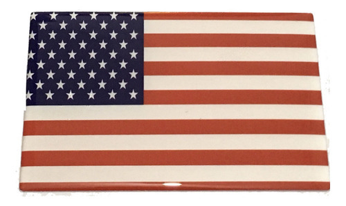 Adesivo Resinado Da Bandeira Dos Estados Unidos 9x6 Cm