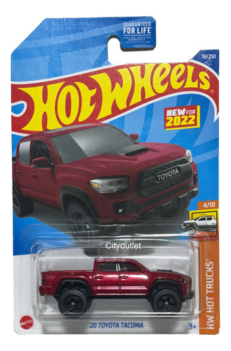 Hot Wheels 20 Toyota Tacoma 72/250 Hw Hot Trucks 4/10