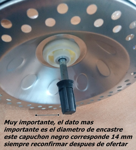 Imagen 2 de 6 de Canasto Giratorio Centrifugador Acero Con Perno Para Mopas