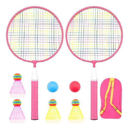 Raqueta Badminton Para Niño 1 Par Aleacion Nailon Juego