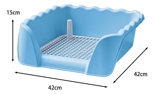 Caja De Arena Para Inodoro Para Perros, Valla Elevada Azul