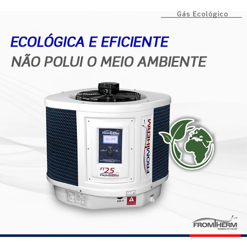Trocador De Calor Aquecedor Piscina Fromtherm Ft25 (touch)
