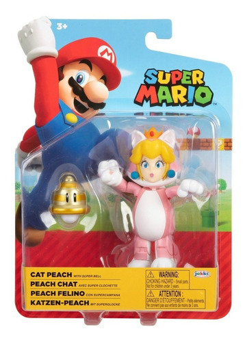 Super Mario Bros - Princesa Peach Felina Con Super Campana