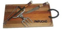 Comprar Bandeja Tabla Maderas Duras 45cm Xeneizes Kit Parrillero