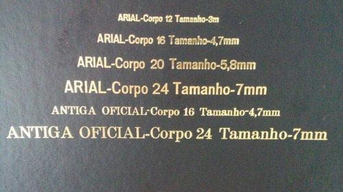 Tipos Móveis Tipografia Fonte Antiga Oficial 16 Completa