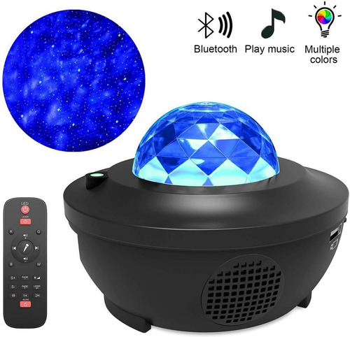 Lámpara Proyector Bluetooth Galaxy Reproductor Música De Sky