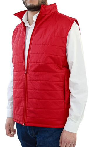 Imagen 1 de 4 de Chaleco Rosso Corsa Térmico Invierno Capitonado Horizontal