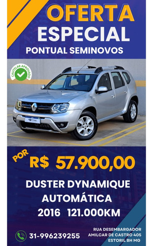 Renault Duster 2.0 DYNAMIQUE 4X2 16V FLEX 4P AUTOMÁTICO