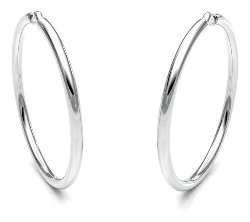Imagen 1 de 10 de Arracada De Plata 925 De 3cm Mujer Agálea Joyería