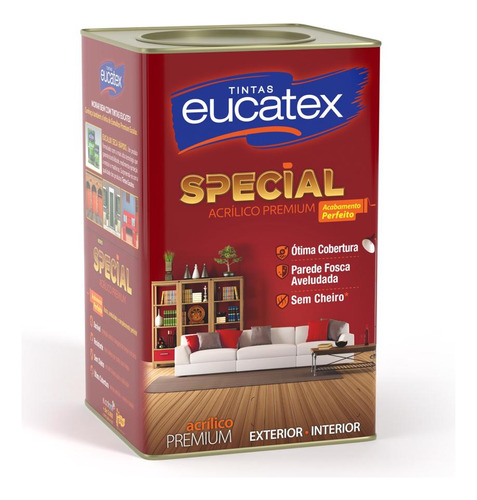 Tinta Acrílica Eucatex Special Premium 18 Litros Cor Branco