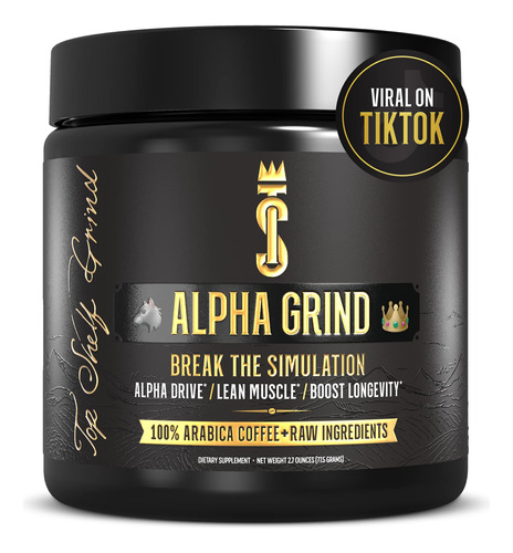 Alpha Grind - Caf Instantneo De Maca Para Hombres + Energa N