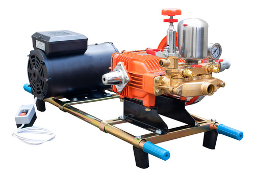 Lavadora de alta pressão Bortoloto Eletro 45-L 3CV MONOFASICA 40 MTS BASE KAWASHIMA preto e laranja de 3cv com 580psi de pressão máxima 220V