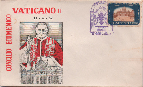 Primer Día Estampilla Scott 834 Concilio Vaticano Ii Tipo 8