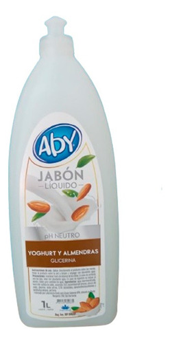 Jabon Liquido 1 Lt Yoghurt Y Almendras, Ph Neutro