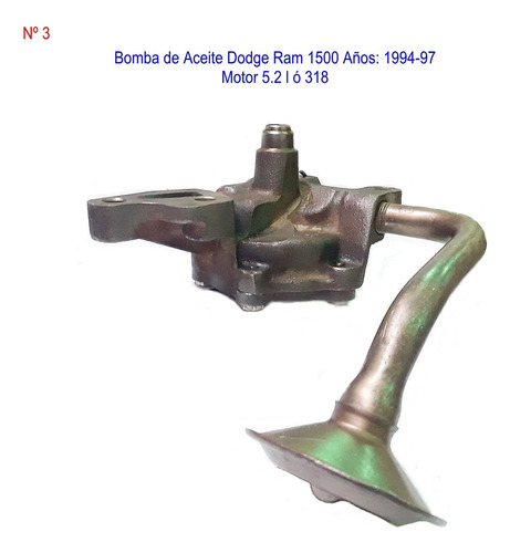Bomba Aceite Dodge Ram 1500 Años: 1994-97 (3)