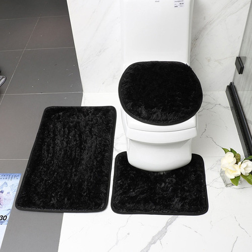 Juego Para Baño Estandar 3 Piezas Fundas Y Tapete Algodón
