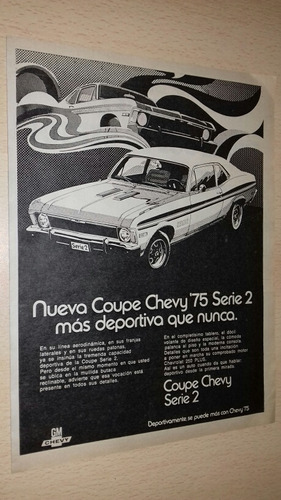 P514 Clipping Publicidad Automovil Chevy Coupe Año 1975