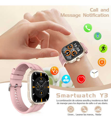 Smartwatch Reloj Inteligente Llamada Mujer Hombre Plus