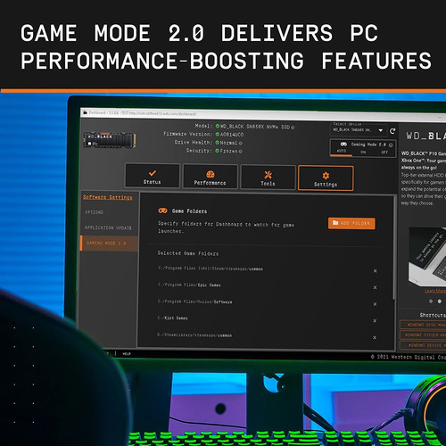 Imagen 6 de 7 de Unidad De Estado Sólido Wd Black, 2 Tb, M.2 2280, 7300 Mb/s