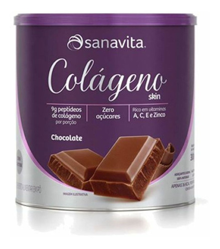 Colágeno Skim - 300g Chocolate - Sanavita
