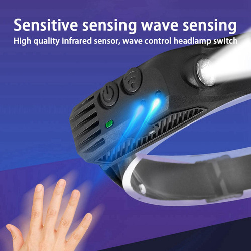 Linterna Frontal Led Cob Brillante Barra De Luz Con Luz Roja