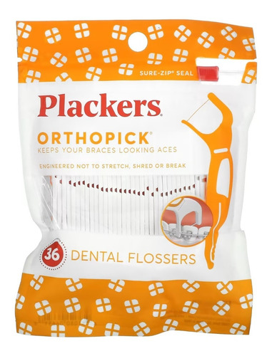 Plackers Orthopick Limpadores Dentais 36 Unidades Aparelho