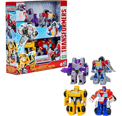 Transformers Héroes Vs Villanos -set De 4 Figuras (f7147)