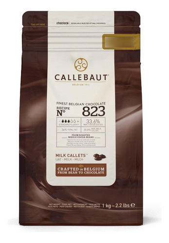 Chocolate Leche Callebaut Bolsa 33,6% Cacao N83 1kg.