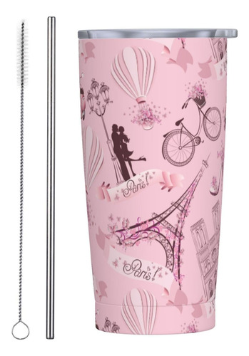Vaso De 20 Onzas Con La Torre Eiffel De París, Romántico Día