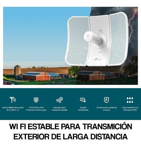 Imagen 6 de 7 de Antena Tp Link Pharos Cpe710 Exterior 23dbi Ac 867mbps 5 Ghz