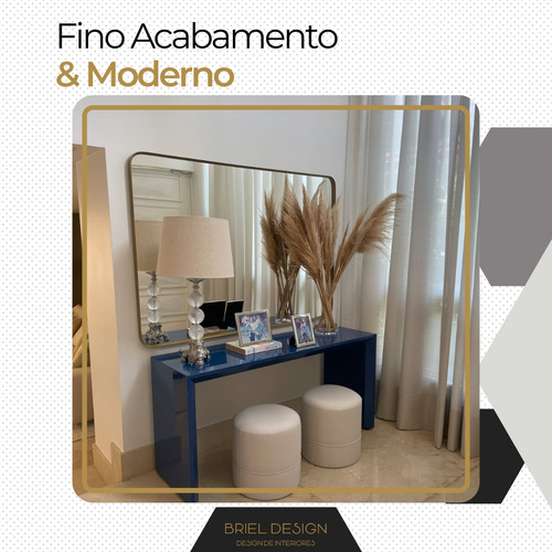 Espelho Retangular 170x120 Moldura Em Couro Eco Briel Design