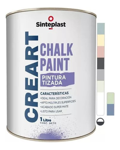 Pintura Tizada Muebles Vintage Ultra Mate Chalk Sinteplast 