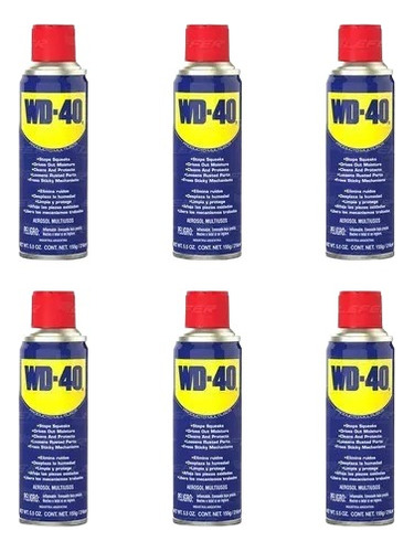 Wd40 Lubricante Antioxidante Antihumedad Multiuso 155g X6und