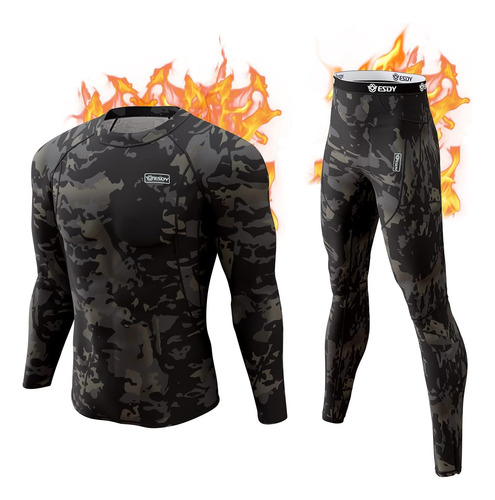 Thermal Underwear For Men Long Johns Fleece Lined Hunting Ge