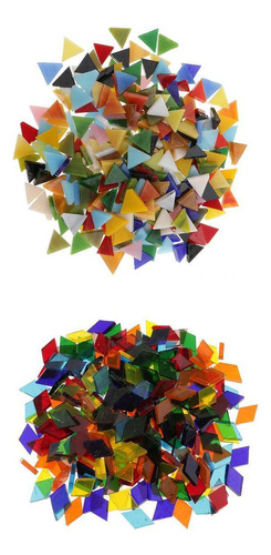 550 Piezas De Mosaicos Multicolores, Rombos, Triángulos,