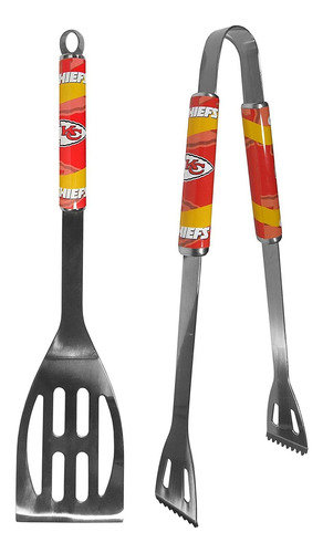 Siskiyou Nfl Kansas City Chiefs Steel Bbq Tool Set (2 Piece)