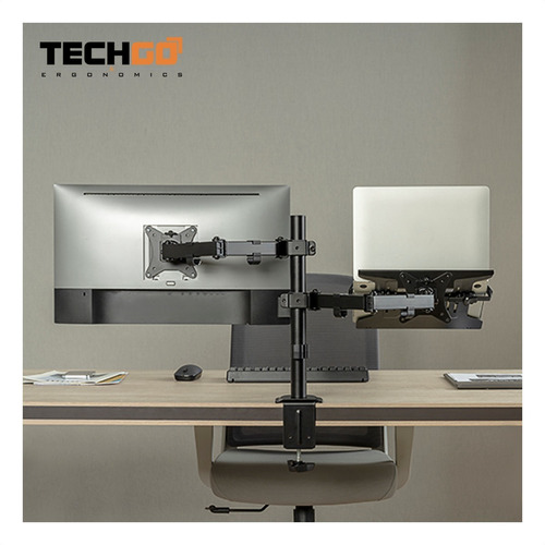 Base De Escritorio Para Monitor Y Portátil, Techgo Spml-12