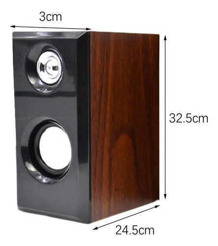 2x Altavoces De Madera Altavoces De Escritorio Usb De Alto