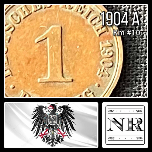 Alemania Imperio - 1 Pfennig - Año 1904 A - Km #10 - Águila 