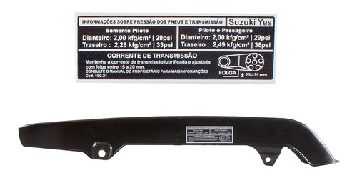 Protetor Corrente Yes125 Suzuki Com Adesivo Mod Original 