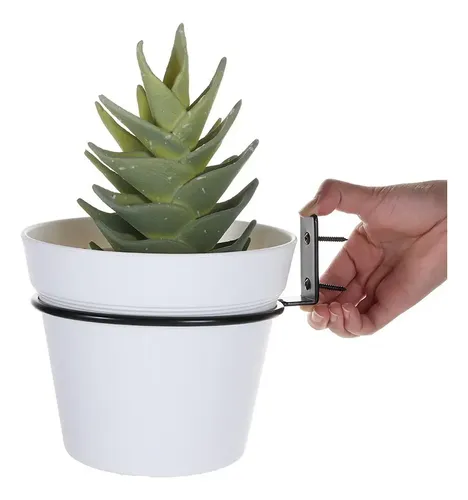 Soporte De Pared Para Macetas – Aro De Hierro Redondo, 5 Pulgadas, Resistente, Con Tornillos, Ideal Para Interiores Y Exteriores