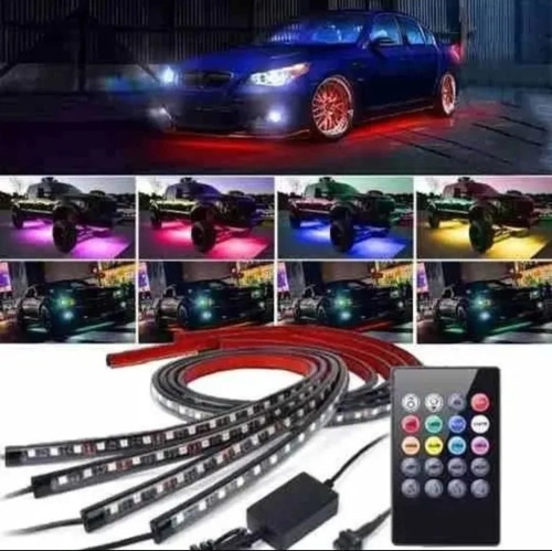 Kit Luces Led Rgb Iluminación Tuning Chasis Debajo Del Auto 