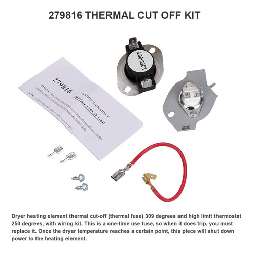 3387747 Elemento Calefactor 279816 Kit De Corte De Termostat