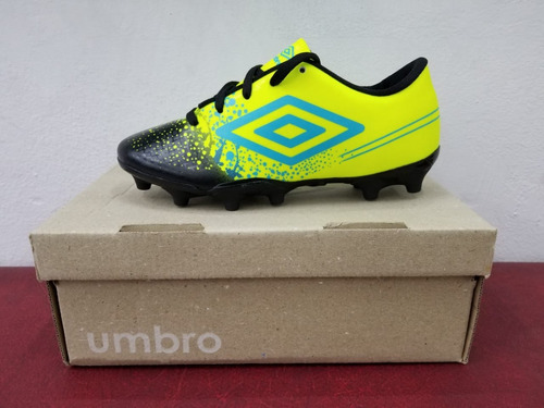 Botin Umbro Wave Niño Campo Lima Negro Original