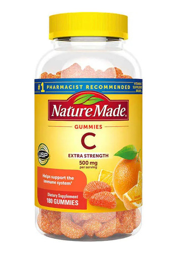 Nature Made Vitamina C 500 Mg Extra Fuerte 180 Gomitas Adult
