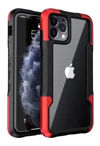 Carcasa Antigoples Para iPhone 12 Pro Max -negro/ Rojo/ Azul