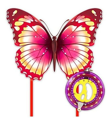 Papalote Mint's Colorful Life Forma De Mariposa Con Carrete