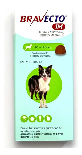 Bravecto 10-20 Kg X 1 Mes Y A