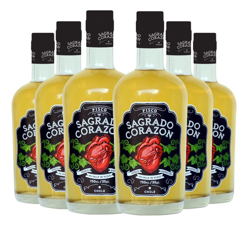 6 Pisco Sagrado Corazon Especial 35 Grados