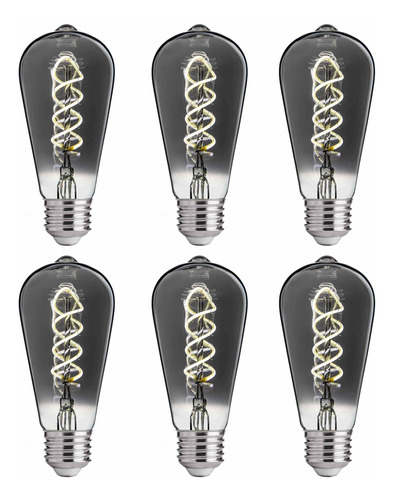 Flsnt Bombilla Led Vintage Edison Gris Watts Volts